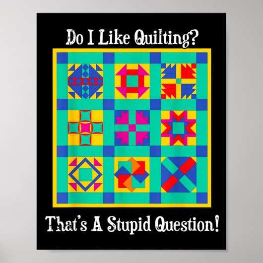Poster Quilters Gift Quotes Vintage Blocks Patterns Patch (Devant)