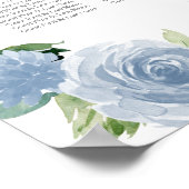 Poster Quinceanera Argent Tiara Blue Floral Seins Graphiq (Coin)