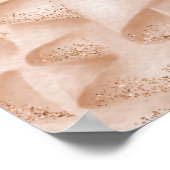 Poster Quinceanera bordeaux rose parties scintillant d'or (Coin)