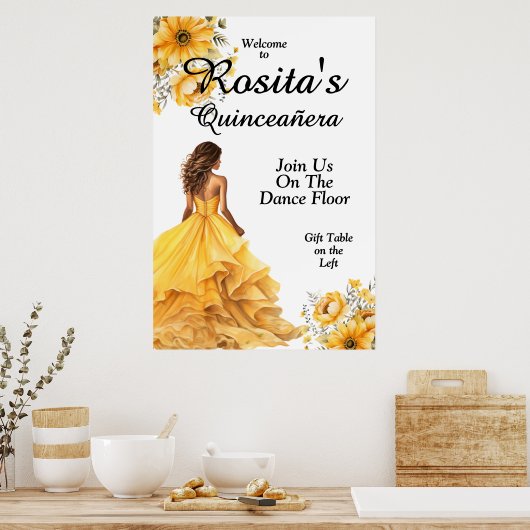 Poster Quinceanera colorée (Cuisine)