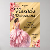 Poster Quinceanera colorée (Devant)
