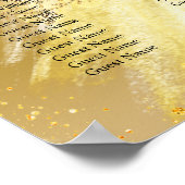 Poster Quinceanera fleurs de robe d'or vert (Coin)