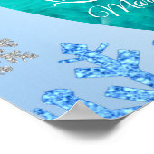 Poster Quinceañera Ice Blue Silver Winter Snowflake (Coin)