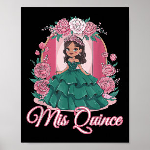 Poster Quinceanera Mis, 15e anniversaire de la Latina esp