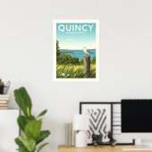 Poster Quincy Massachusetts vintage (Bureau à domicile)