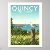 Poster Quincy Massachusetts vintage (Devant)