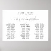 Poster Quinn Minimum 3 banquets Plan de table Planche (Devant)