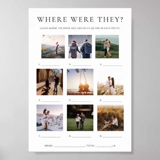 Poster Quinn Où Étaient-Ils Vacances Jeu Photo (Devant)