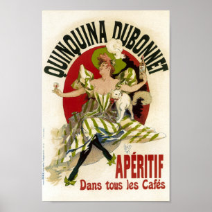 Poster Quinquina Dubonnet Aperitif Vintage French Advert
