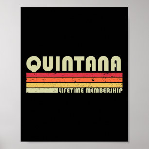 Poster Quintana Nom de famille Funny Retro Vintage 90s An