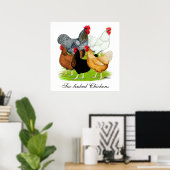 Poster Quintette de poulet liée au sexe (Bureau à domicile)