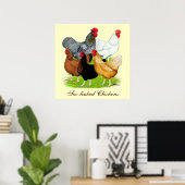 Poster Quintette de poulet liée au sexe (Bureau à domicile)