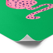 Poster Quirky Pink Leopard Green Aesthetic (Coin)