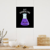 Poster Quit Over-Reacting Funny Chemistry Pun Dark BG (Cuisine)