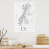 Poster Quito, Ecuador (black on white) (Cuisine)