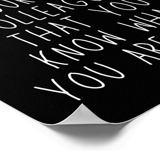 Poster Quitter Le Collègue Drôle Coworker Dit (Coin)