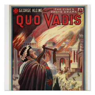 Poster Quo Vadis, Nero Chante, Rome Brûle