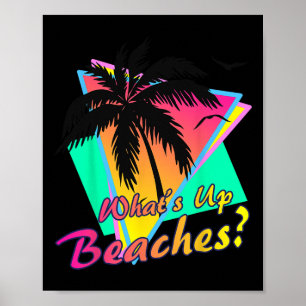 Poster Quoi de neuf Plages Tropical Summer Sunset Retro B