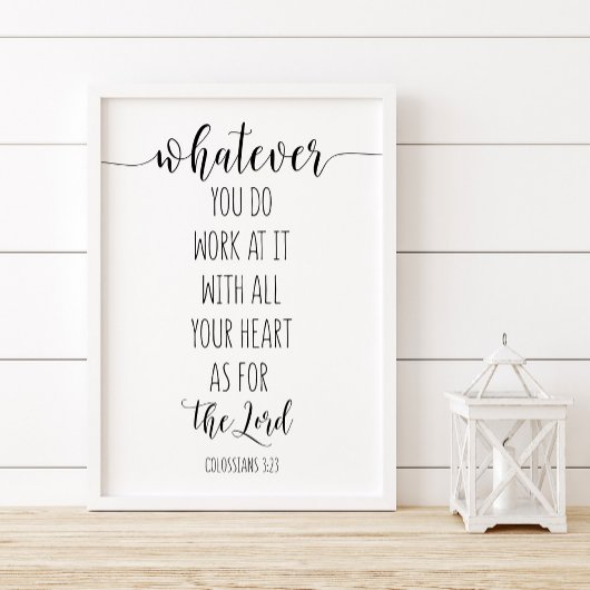 Poster Quoi que vous fassiez travailler à elle, Colossien