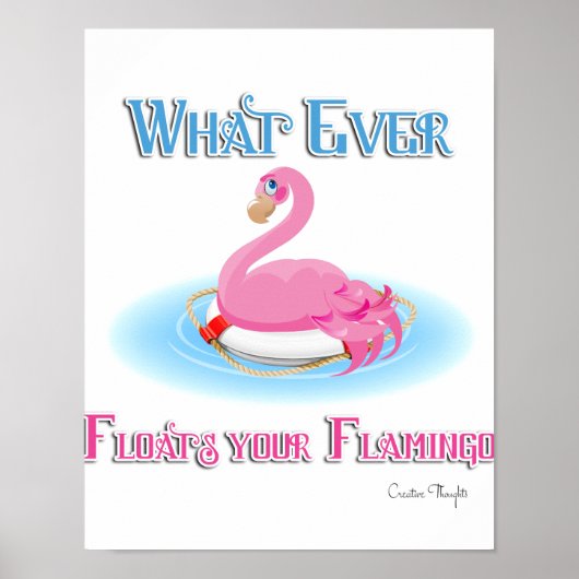 Poster Quoi qu'il flotte votre Flamant rose 2 (Devant)
