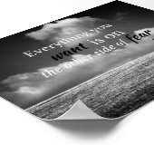 Poster Quota motivationnel: Everything you want is on... (Coin)