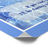 Poster Quote blanc Zen Aquarelle Floral (Coin)