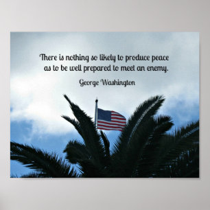 Poster Quote by George Washington about preserving peace.