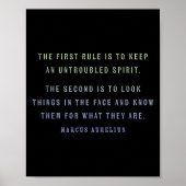 Poster Quote By Marcus Aurelius Stoic, Mindset Motivation (Devant)