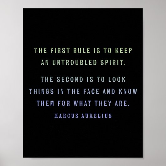 Poster Quote By Marcus Aurelius Stoic, Mindset Motivation (Devant)