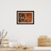 Poster Quote d'aquarelle originale Wolf & Pack (Cuisine)