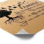 Poster Quote de famille Inspirationnelle Speckée Or (Coin)
