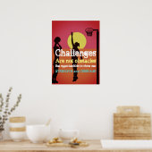 Poster Quote de netball Inspiratiational Life Challenges (Cuisine)