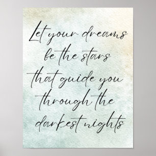 Poster Quote d'inspiration Motivational Watercolor