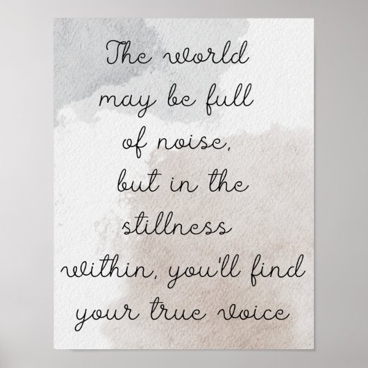 Poster Quote d'inspiration Motivational Watercolor (Devant)