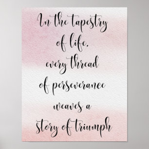 Poster Quote d'inspiration Motivational Watercolor