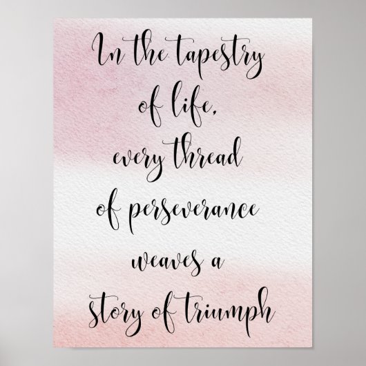 Poster Quote d'inspiration Motivational Watercolor (Devant)