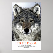 Poster Quote indienne de loup Motivationnel unique Imprim (Devant)