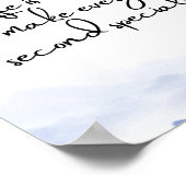 Poster Quote Motivation Minimaliste Bleu (Coin)