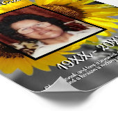 Poster Quote Yellow Sunflowers Background Memorial (Coin)