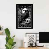 Poster Quoth the Raven - Nevermore - Edgar Allan Poe art (Bureau à domicile)