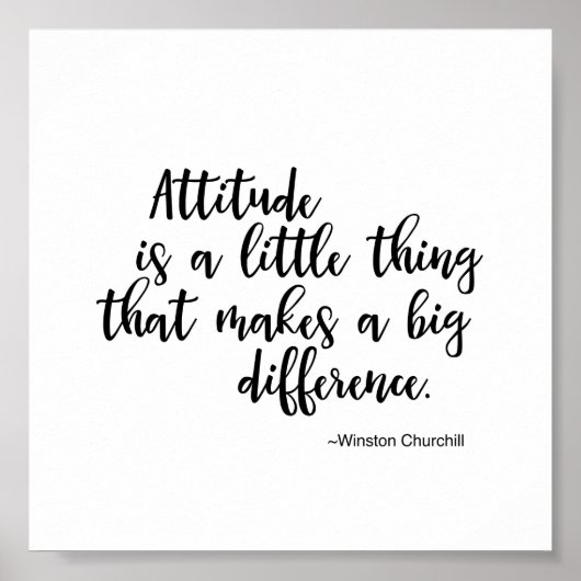 Poster Quoting Winston Churchill - Attitude (Voorkant)