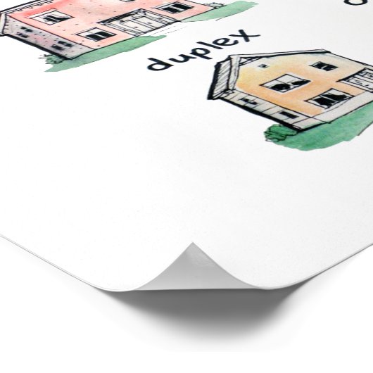 Poster Quplex en duplex complexe (Coin)