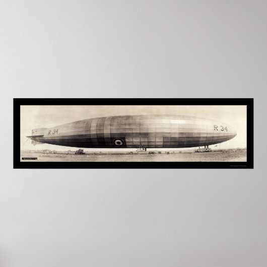 Poster R34 Photo Blimp Dirigible 1910 (Devant)