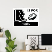 Poster R est pour le rugby (Bureau à domicile)