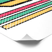 Poster R. lyeh Étiquette rétro Cthulhu (Coin)