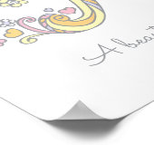 Poster R monogram art Rosalynn filles nom signifiant affi (Coin)