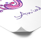 Poster R monogramme art Rebecca Girca nom signifiant affi (Coin)