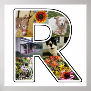 Poster R Monogramme Créez votre propre collection photo p