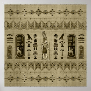 Poster Ra d'Amun d'Egyptien - Amun au sujet d'ornement