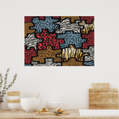 Poster RAB Rockabilly Leopard Zebra Puzzle (Cuisine)